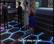 The Sims XXX The club from shemale meets female group sex