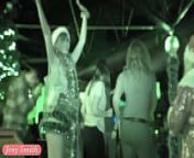 She wore only a tinsel at club! Public flashing from spy net