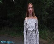 Public Agent - naughty natural 22yr redhead stood up on Tinder date picked up outdoors and given the anal fucking she really wants from jessi fakes