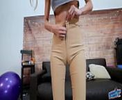 Wide Huge Cameltoe Skinny Babe Wearing Tight Pants from flat chest cameltoe