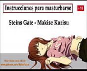 JOI hentai en espa&ntilde;ol con Kurisu de Steins Gate, un experimento especial. from mayuri kyatari nude