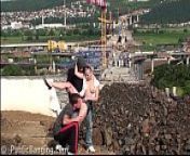 y. girl PUBLIC gangbang threesome at a construction site from public flasing