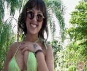 GIRLS GONE WILD - Sexy Goth Chick Marilyn Mansion Masturbating In Bikini from pool nipple slip