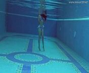 Andreina De Luxe in erotic underwatershow from people swim in frozen lake to celebrate orthodox epiphany