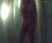 Wife in shower caught on spycam shaving and masturbating from shower room hidden camera installed