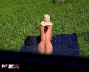 My neighbors' is tanning naked in the garden from salsa sabila nud naked