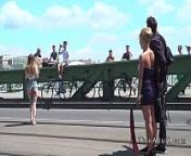 Slave flashing huge tits in public from stella rosxx