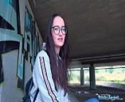Public Agent Hot Czech body fucked under public bridge after sucking cock from suck me for money