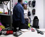 Shoplyfter - Cute Babe Caught With Stolen Items Submits Her Asshole To Officer To Get Out Of Trouble from movie item son
