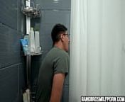 He wanted to see his new stepmom naked so he hid behind the shower curtain from hidding bangladesh shower