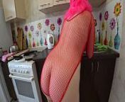 A pregnant beauty with a juicy ass masturbates with a banana in the kitchen. from pregnant kitchen