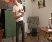 today sexual education: orgy for young student with a big boobed teacher from niños penecitos
