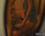 Hot girl is masturbating in the toilet from toilet finger