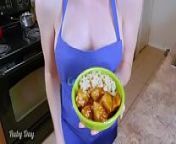 milf cooking naked from cooking balls