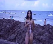 TEANNA TRUMP RUNNING ON BEACH NAKED IN MEXICO from brittany renner sex tape nude photos leaked 12