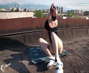 Step sister asked to be photographed on the roof, she started to masturbate! from watch porn with gorgeous sister