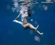 Tenerife babe swim naked underwater from nage bobe ke fhotu