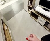 Public handjob in furniture store :Prisky and crazy cumshot ! from very risky public