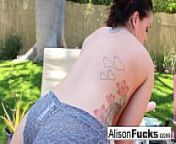 Sun bathing leads to a masturbation session with Alison Tyler from alison angel sol