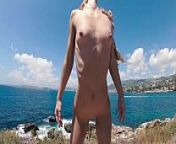 Russian Girl Sasha Bikeyeva - Enjoy the taking views of the nature of Mallorca, the sexuality and passion of a beautiful slender nudist from nudist russian fa