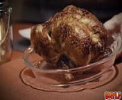 Bon App&eacute;tit! Mylf Juliett Russo serves nasty cum glazed chicken for dinner to herself and to her young stepson Jimmy Michaels! from chicken