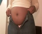 Big belly babe can't fit tight jeans from indian girl techar fucking