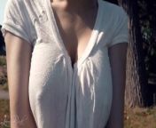BOUNCING BOOBS IN SHIRT WHILE WALKING And Running 4 (BRALESS) from walk braless