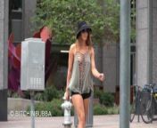braless girl with her nipple out from nopantie clit pokies in public