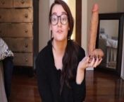Reviewing & Trying to Take 12 Inch Dildo from 12 inch enough real wife in home