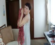 Daughters Made Shawl...Sexy And Beautiful!!! Sexy Catwalk & Dance, Funny from sexy slim milf enjoys a hard fucking and a sticky facial cumshot