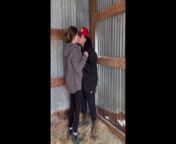 Sexy Lesbian Farmers Kiss And Touch Each Other In The Barn from pune e