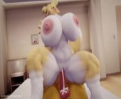Bowserand Renamon having a hot sex from big butt have to wear denim shorts