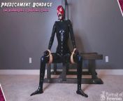 Predicament Bondage - Latex Slave Girl Made To Hold The Invisible Chair While Teased from sex bi boobs