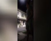 Foreigner jerking off his penis in public almost got caught twice philippines manila San Juan city!! from manil wijewardhana