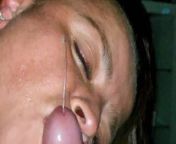 Blowjob with cum from black dick long
