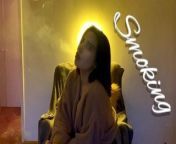 Sexy Girl Smokes in the dark from sexraj 9