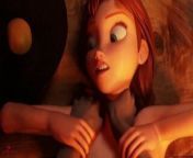 teenage Anna frozen anal sex 3D animation from disney cartoon porn comics sex