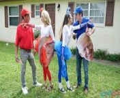 Teen Neighbors Swap & Fuck Dad To Vote Red & Blue from daugtr