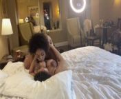 Cali and her girlfriend tag team Rico Strong BBC from ebony bbw threesome