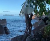spying a nude honeymoon couple - sex on public beach in paradise from naked beach voyeur