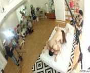 Real Japanese wives gather and watch actual JAV filming from jahv