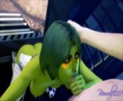 Original Gamora Blowjob from alien cartoon porn