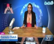 Hot MILF with Huge Boobs masturbates on air while reading the news from imran air new song