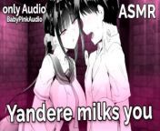 ASMR - Yandere milks you (handjob, blowjob, BDSM) (Audio Roleplay) from babypinkaudio