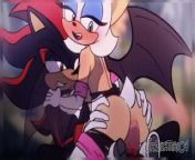 Shadow Fucking Hot ass Rouge Cowgirl from sonic and rouge tails sally