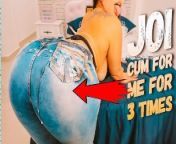 Sexy big butt latina in jeans pants JOI, jerk off instructions, cum challenge, she dares you!!! from raquel com