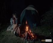 American schoolgirl has romantic sex by the night fire from schoolgirl forest