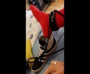 long tube sock mismatch, bondage, sneaker fun from payel sarkar mismatch
