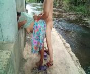 Having sex by the water's edge from berkain batik