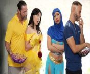 DaughterSwap - Hot Stepdaughters In Costumes Keira Croft & Penelope Woods Take Their Stepdads Cocks from nicab hijab